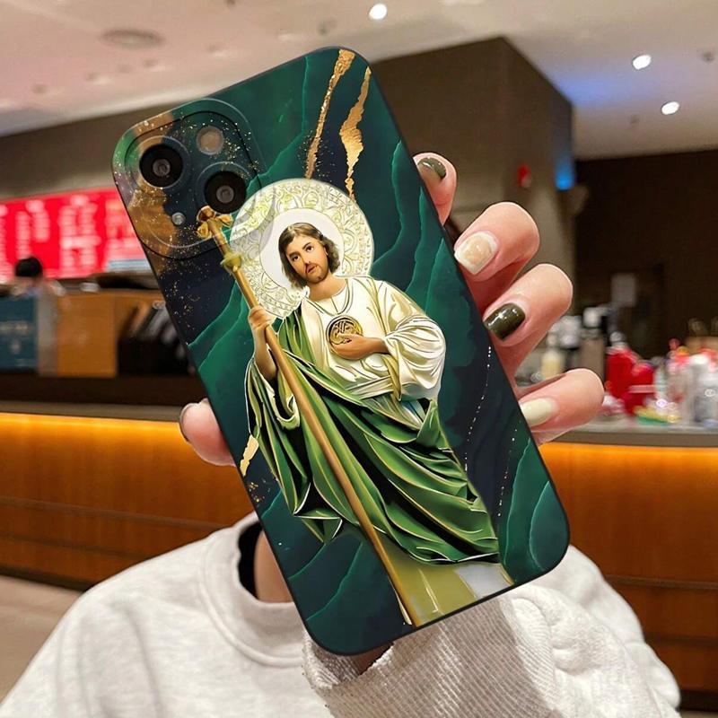 Religious Art TPU Phone Case, 1 Count Anti-drop Shockproof Phone Protective Cover, Phone Accessory Compatible with iPhone 11 12 13 14 15 16 Series