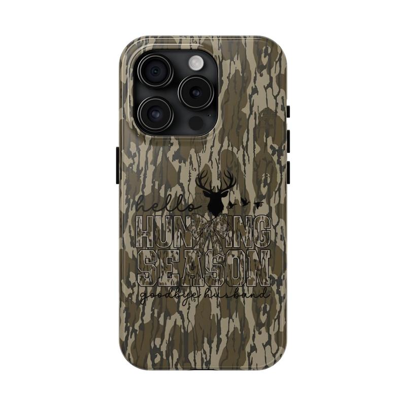 Camo Hunting Phone Case, Bold Hunting Dog With Duck Cover, Hunting Season iPhone Case For iPhone 11, 12, 13, 14, 15 Pro, Mini, Plus, Promax, 8, X, Xs, Xr, Perfect Gift for Husband, Deer Hunting, Southern Style