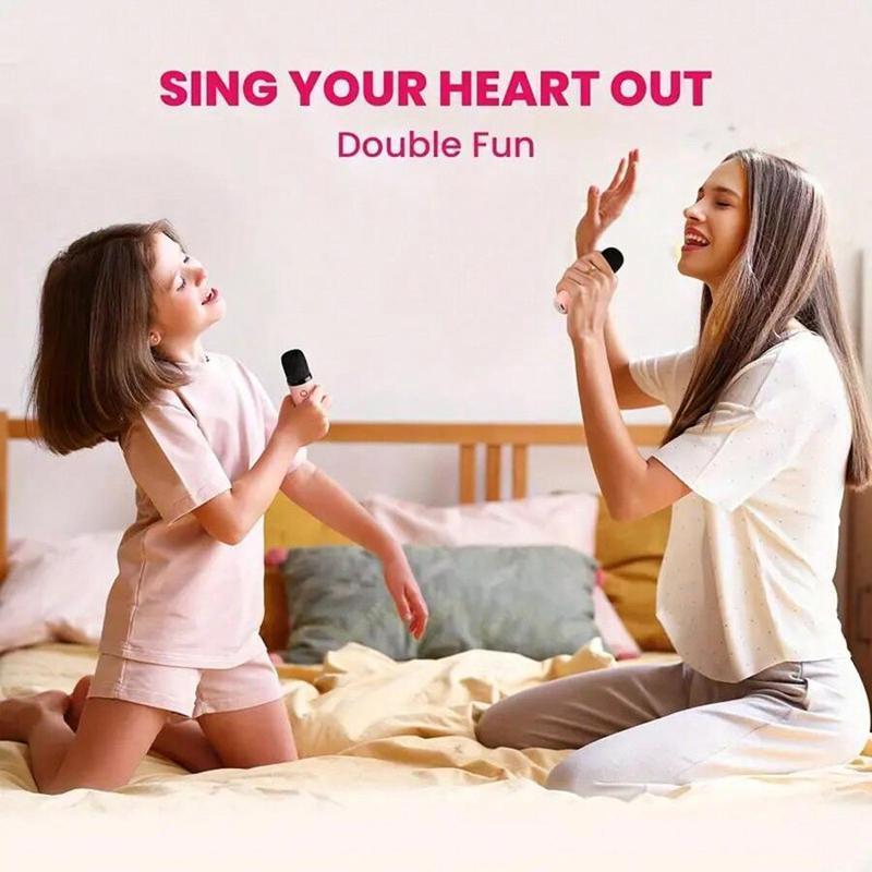 [BLACK FRIDAY] Portable Mini Karaoke Speaker with 2 Microphone, Wireless Outdoor Speaker,Home Singing Karaoke WirelessSpeaker, Audio & Video Products Noise Digital Noise Digital Smartphone