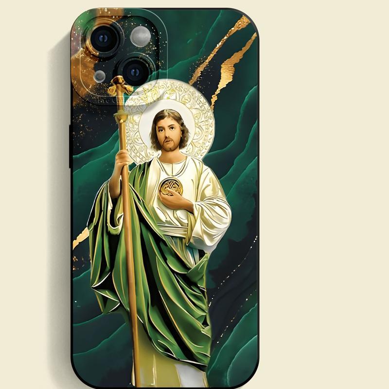 Religious Art TPU Phone Case, 1 Count Anti-drop Shockproof Phone Protective Cover, Phone Accessory Compatible with iPhone 11 12 13 14 15 16 Series