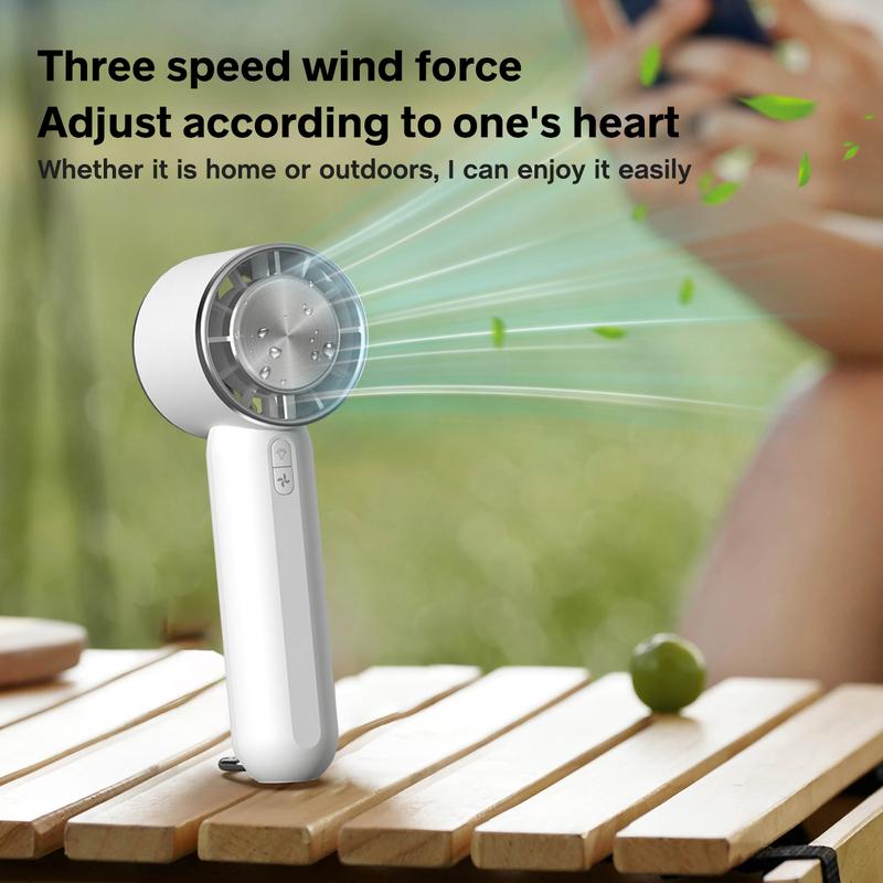 Stand Cooling Fan Portable Handheld Mini Fan USB Rechargeable Standable   Desk Fan, 3-speed adjustable wind, adjustable lighting, can be used as a camping light, Powerful Turbo Fan Bladeless Personal ice cold feeling with Carabiner Mobile Protection