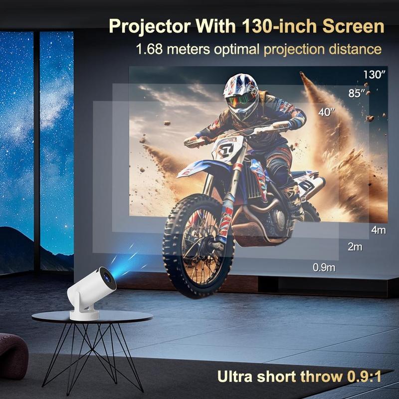 HY300 Pro HIFI Speaker Projector Android 11 Dual Wifi6 280ANSI Allwinner H713 BT5.0 1280*720P 4K Upgrade Film Sound Projector Audio