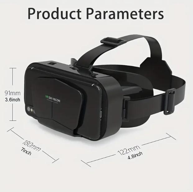 Virtual Reality VR Headset 3D Glasses Headset Helmets VR Goggles For TV, Universal Adjustable Lightweight VR Glasses Movies & Video Games Compatible IOS Or Android, Support 4.7-7 Inch Mobile Phone(Black),Virtual Reality,Vr Set,Vr Glasses